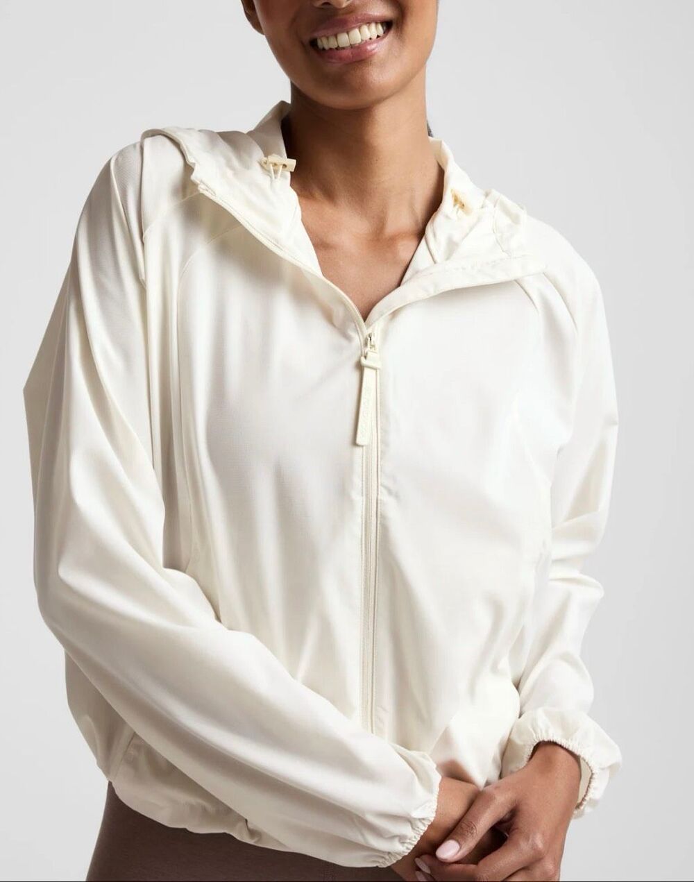 Beyond Yoga Cross Country Packable Jacket Dove Size M
